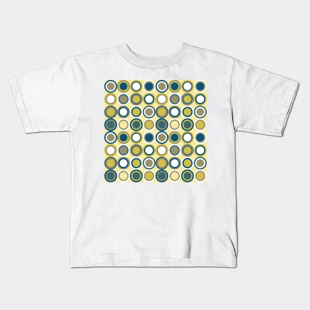 Funky Circles Retro Pattern Kids T-Shirt by OrchardBerry